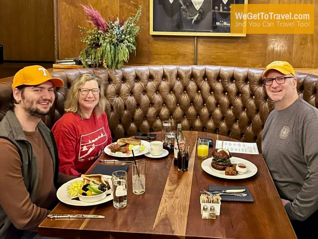 Ross, Sandra and Trent at Cherry Circle Room restaurant