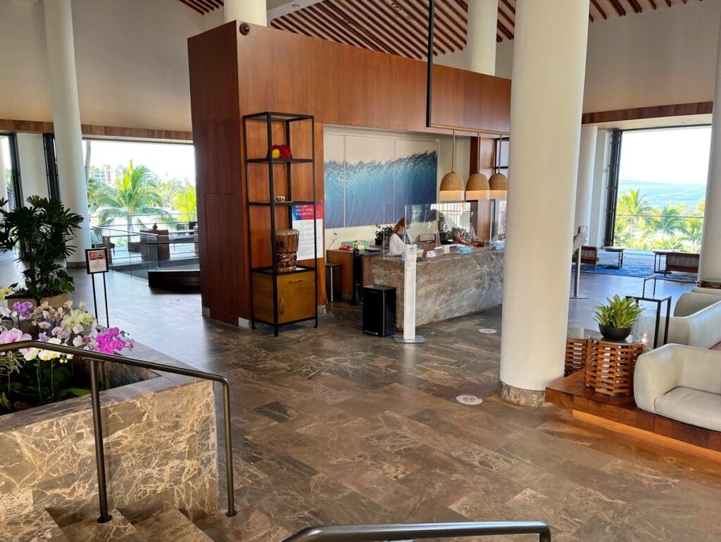 Andaz Maui from desk in the lobby