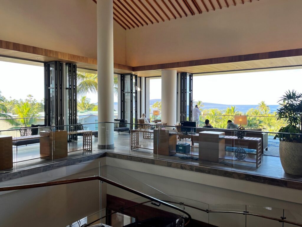 view of outside from andaz maui lobby