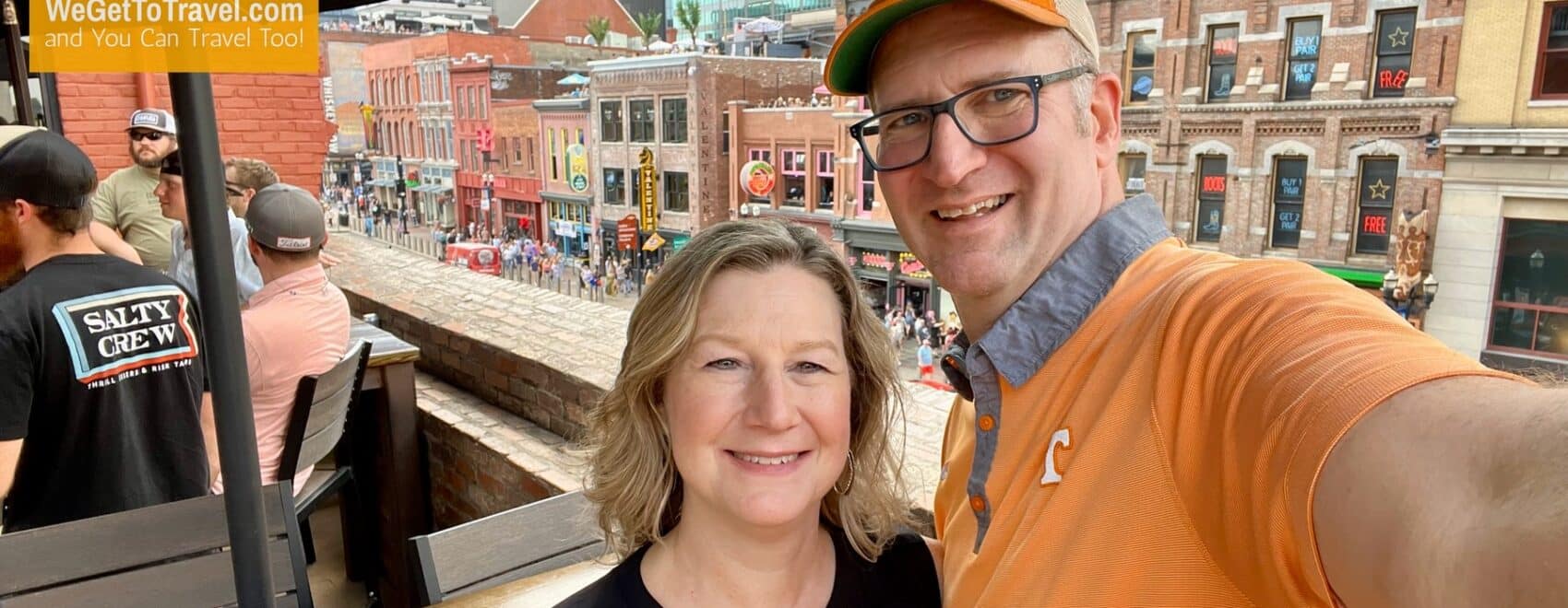 Ross & Sandra at a Nashville Rooftop Bar on a Hyatt Staycation