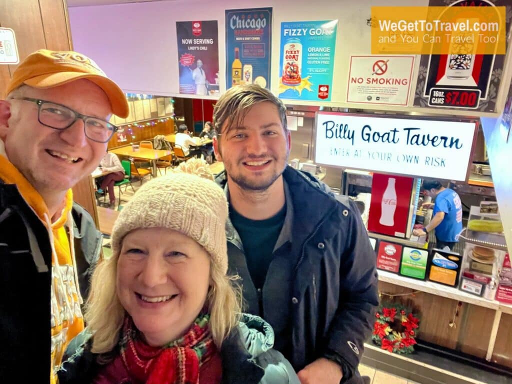 Ross, Sandra and Trent at Billy Goat Tavern