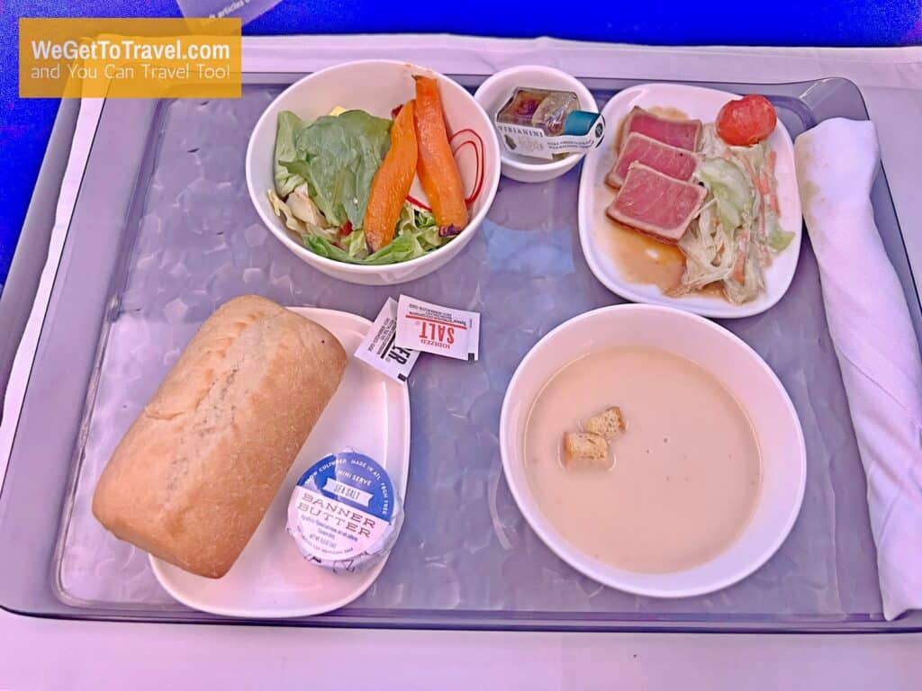 Food on a Delta One seat