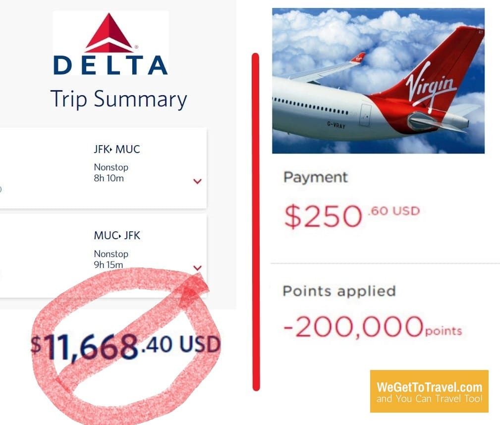 We scored a deal and got a pair of 1st class tickets for 200k points and $250 cash instead of $11,668