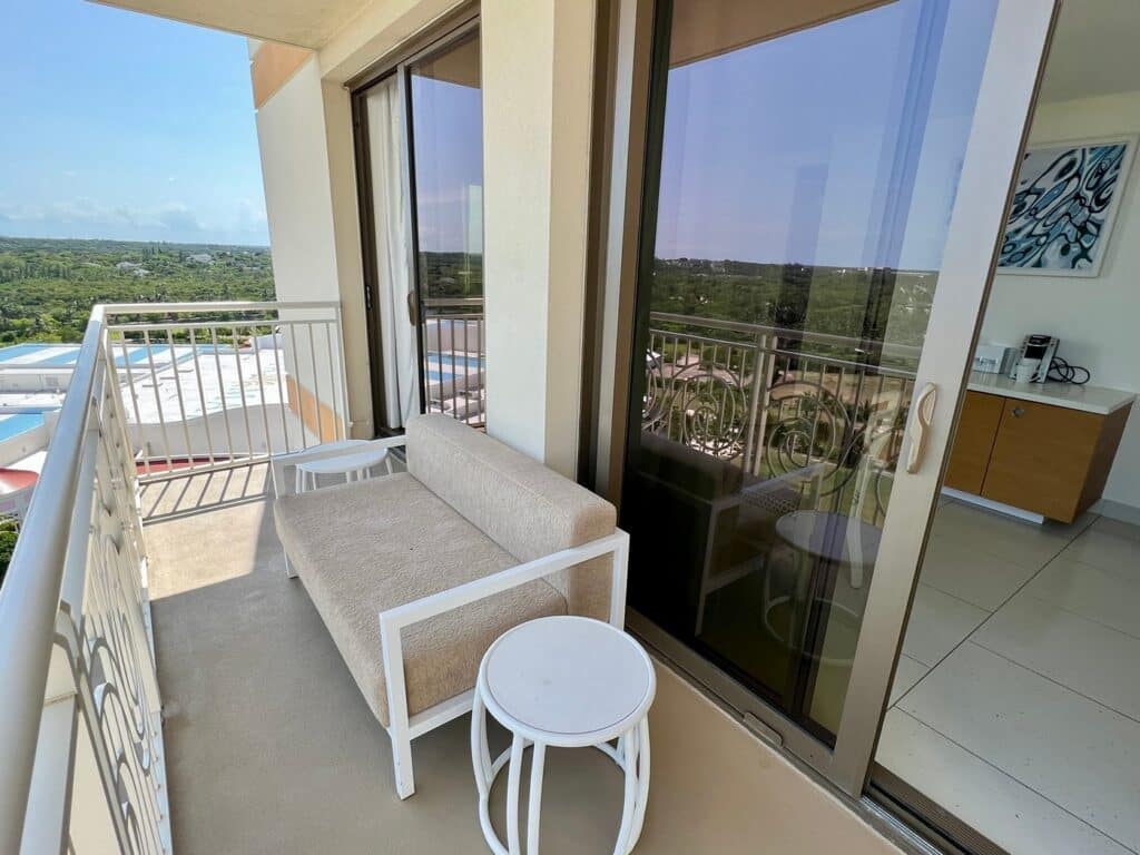 Resort facing balcony on our Grand Hyatt Baha Mar suite