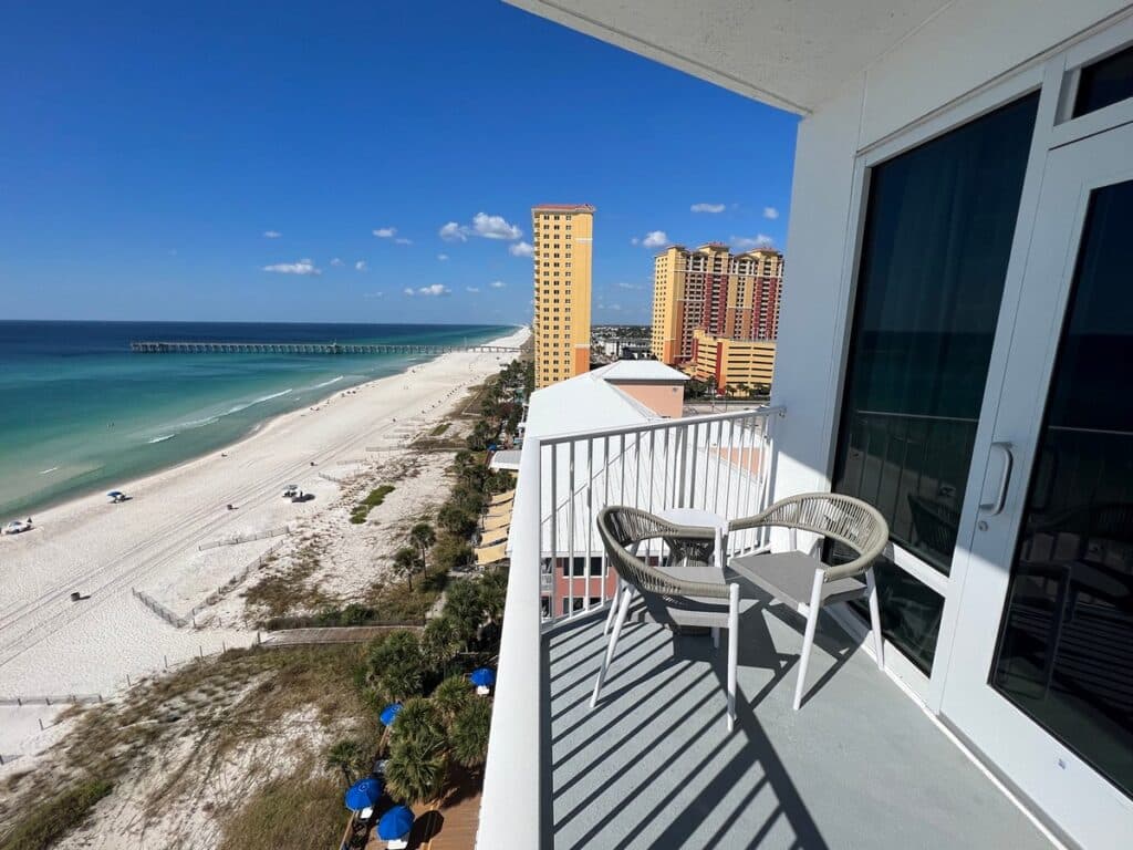 balcony view to the west in Panama City Beach