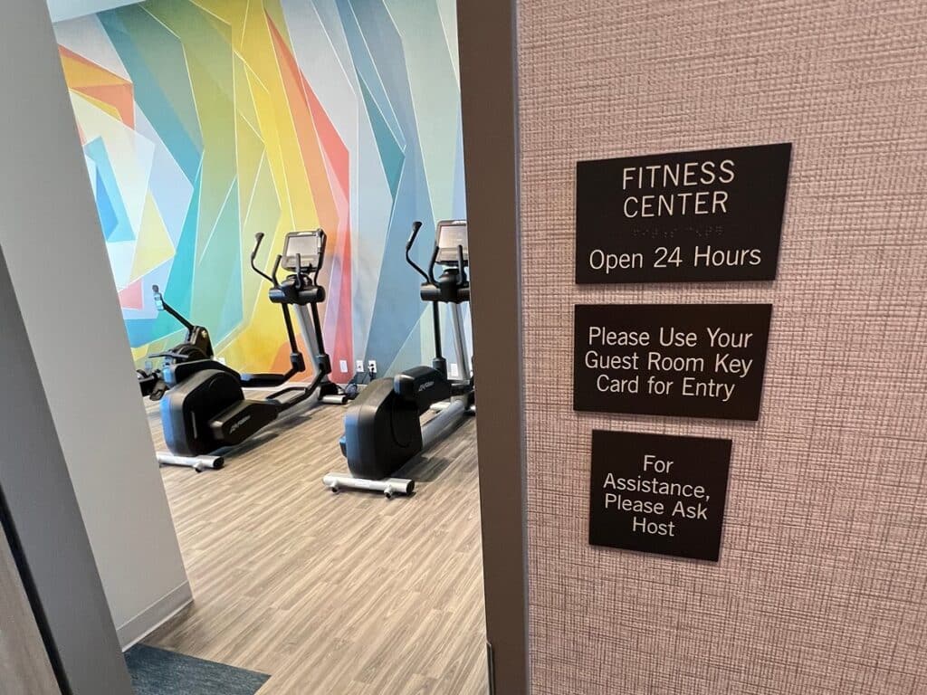 entrance to Fitness Center on 2nd floor