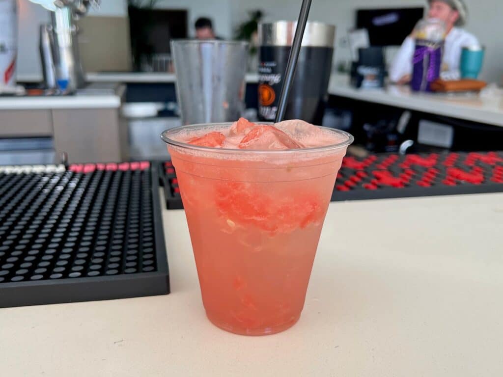 watermelon beach drink from the Hyatt Place Panama City Beach Coconut Charlie's pool bar