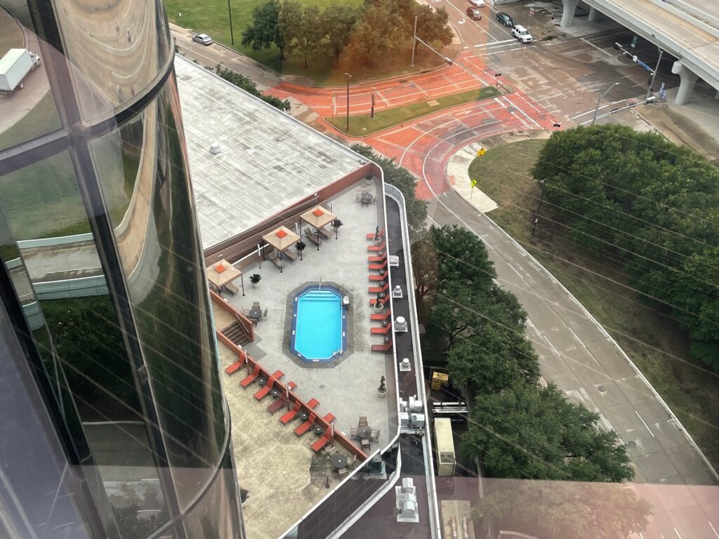 view of pool from above