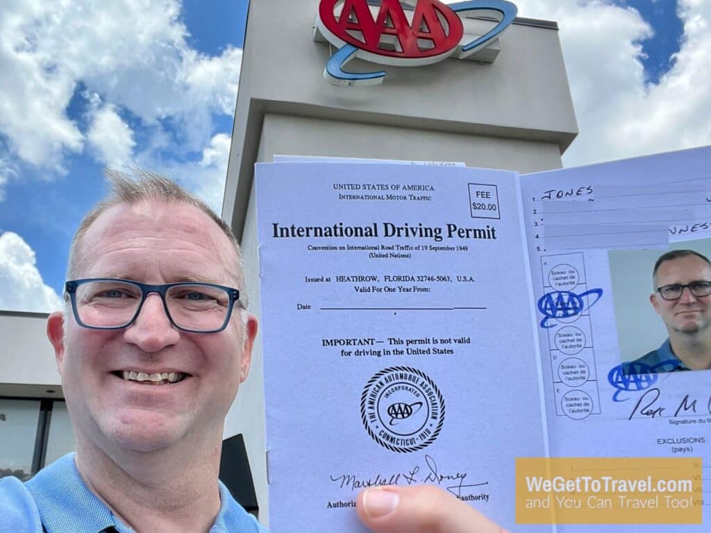 Ross with AAA International Driving Permit