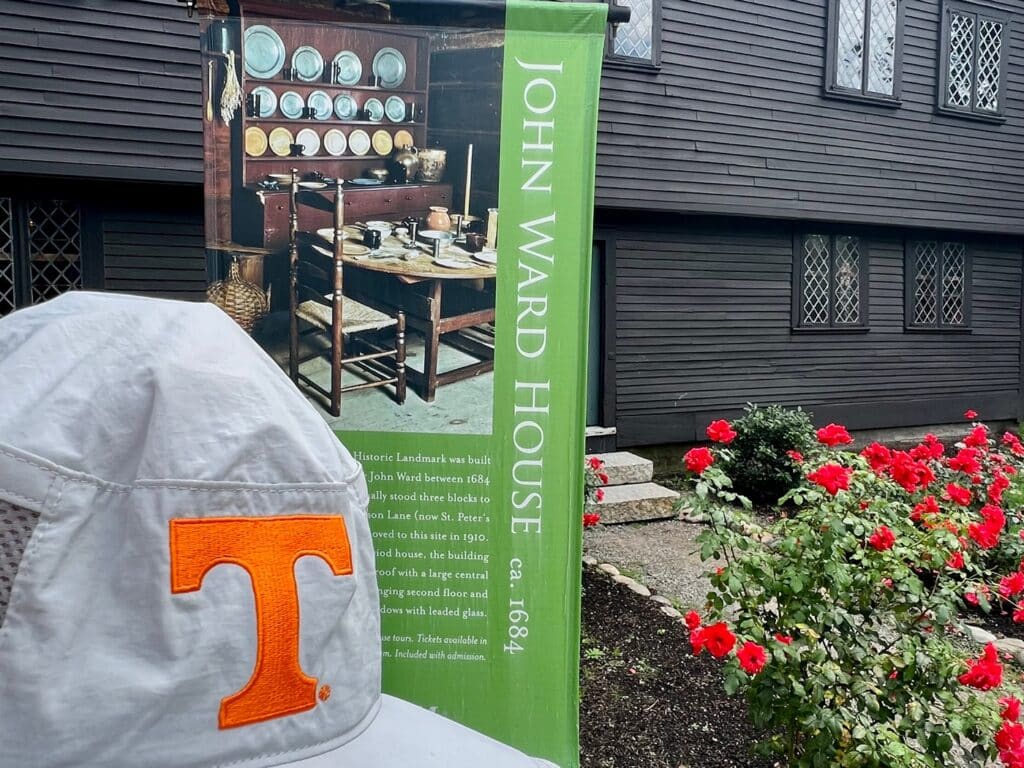 Salem John Ward house with Tennessee hat with orange power T.