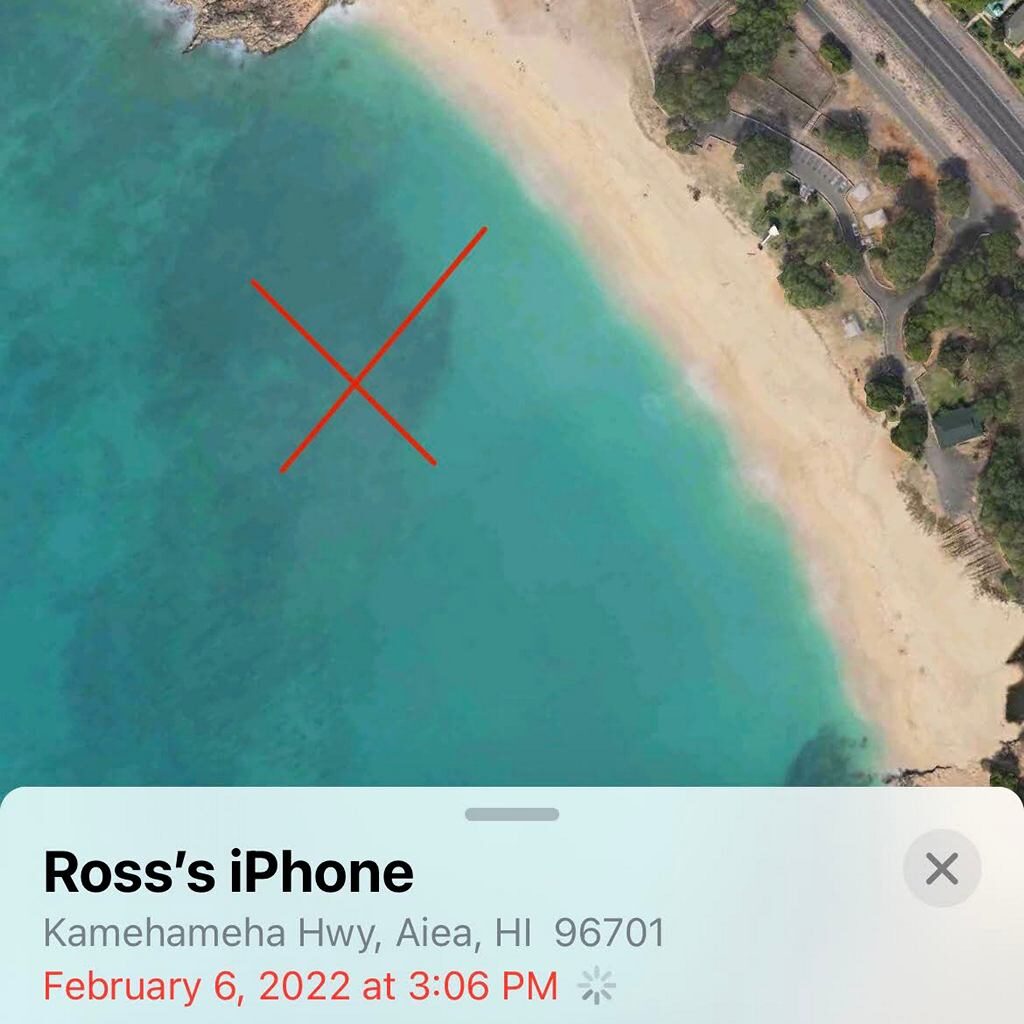 where I think i lost my iphone in Hawaii near Nanakuli Beach