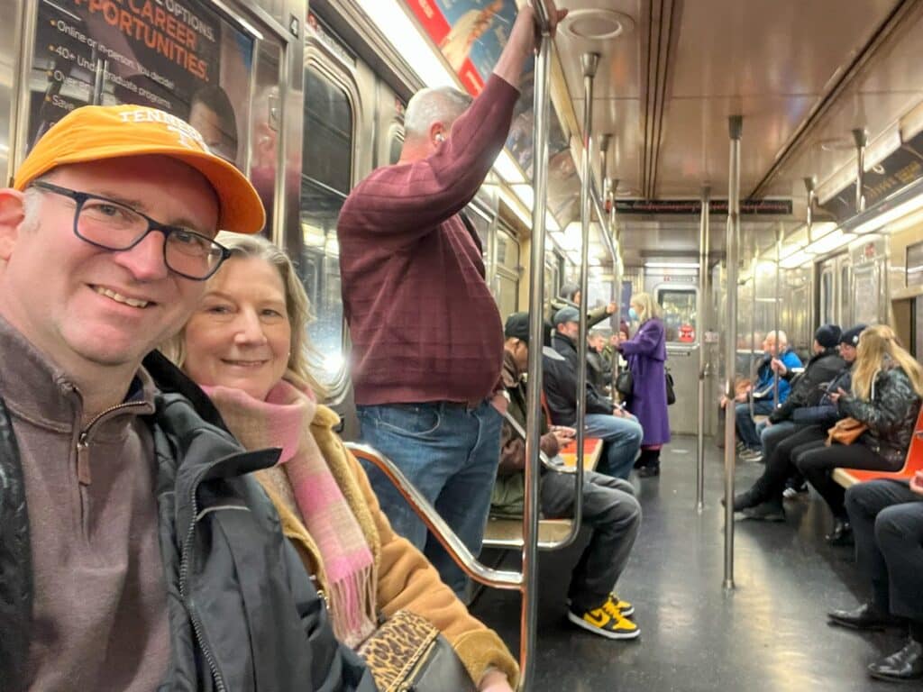 Ross & Zuzu on the NYC subway