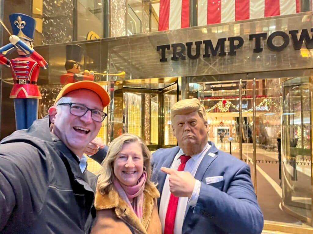 Ross & Zuzu with the former President in front of Trump Towers