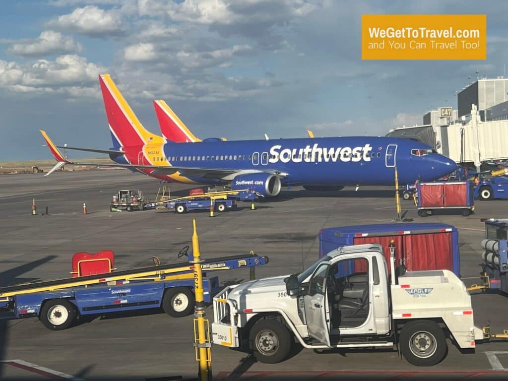 Southwest 737 at airport gate