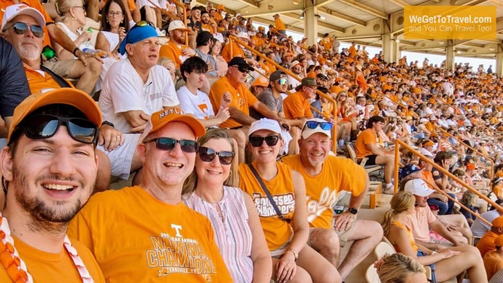 Jones family and friends in North Upper Endzone in Neyland Stadium