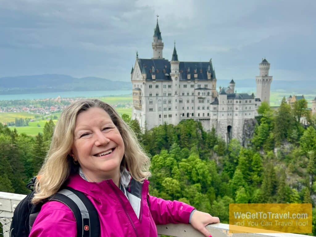 Sandra in front of Neuschwanstein Castle